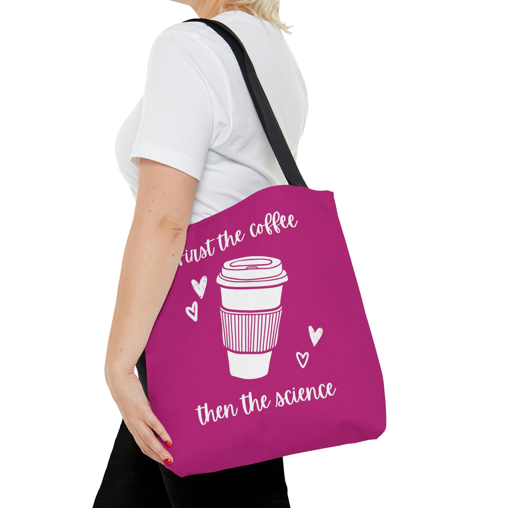 First the Coffee. then the Science Canvas Tote Bag
